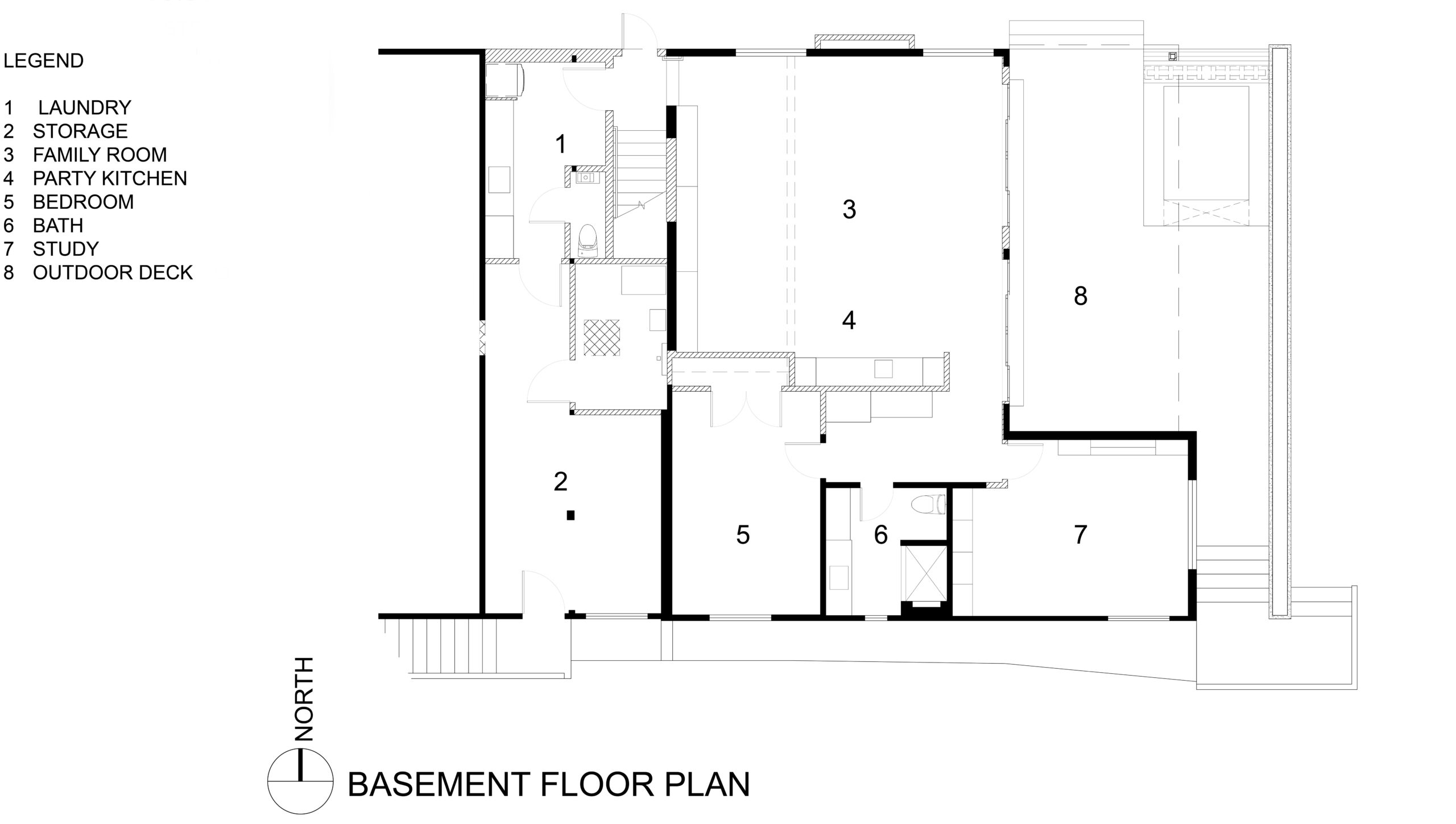 A-4 Basement floor plan.
