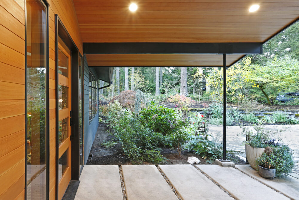 The front entry porch.